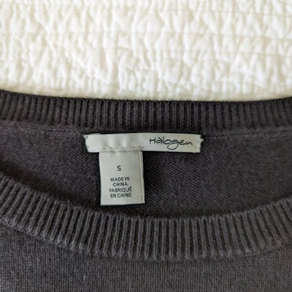 Halogen Bien Black Crewneck Long Sleeve Lightweight Sweater - Picture 6 of 10